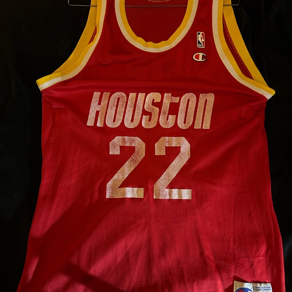 Vintage Champion Houston Rockets Clyde Drexler Jersey Size 44